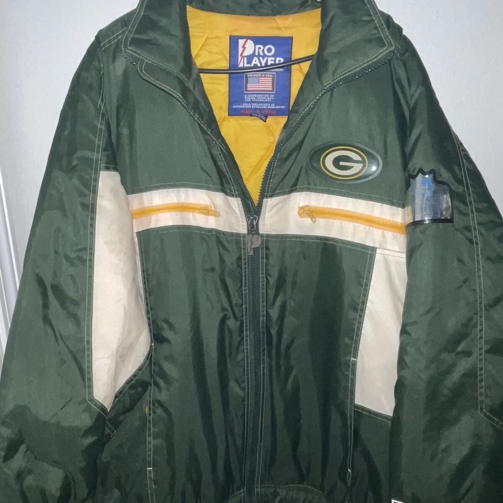 Vintage Green Bay Packers Jacket Mens Large GD/L Puffer 90s NFL Pro Player